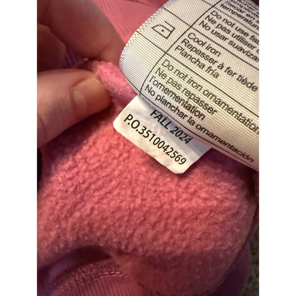 Carhartt Relaxed Fit Hoodie Girls' Medium Pink Logo Pullover Outdoor Casual - Picture 6 of 13